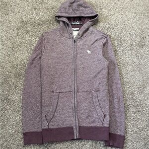 Abercrombie & Fitch Muscle Full Zip Hoodie Sweatshirt Mens M Burgundy Moose Y2K